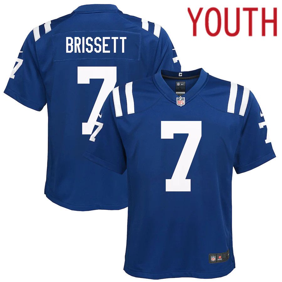 Youth Indianapolis Colts 7 Jacoby Brissett Nike Royal Game NFL Jersey